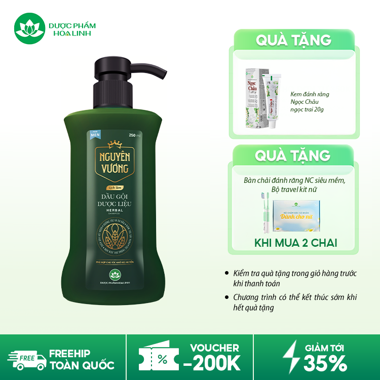 Dầu gội dược liệu Nguyên Vương lịch lãm