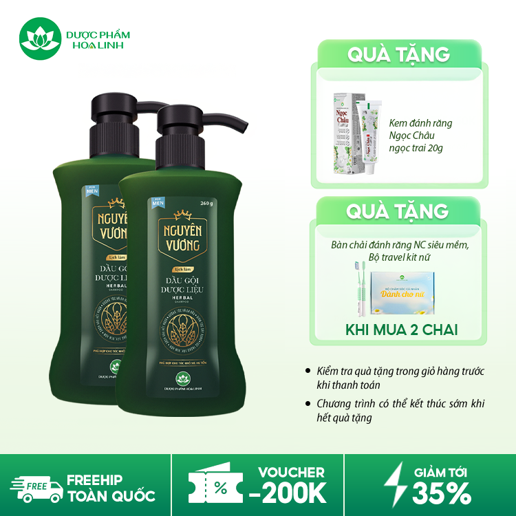 Dầu gội dược liệu Nguyên Vương lịch lãm