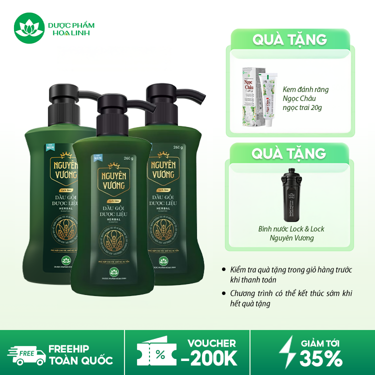 Dầu gội dược liệu Nguyên Vương lịch lãm
