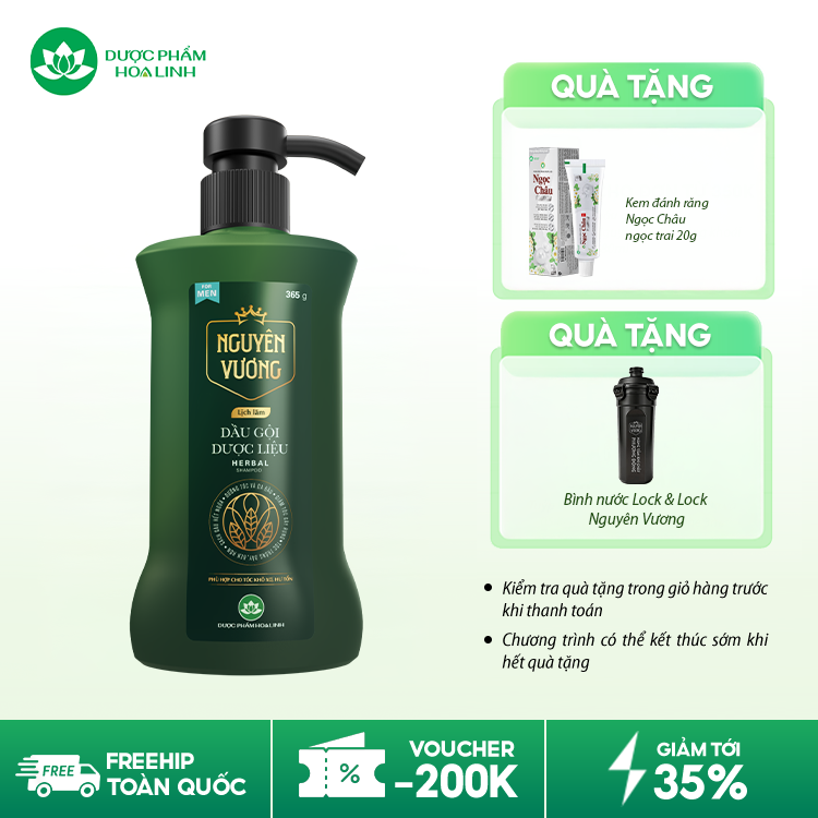 Dầu gội dược liệu Nguyên Vương lịch lãm