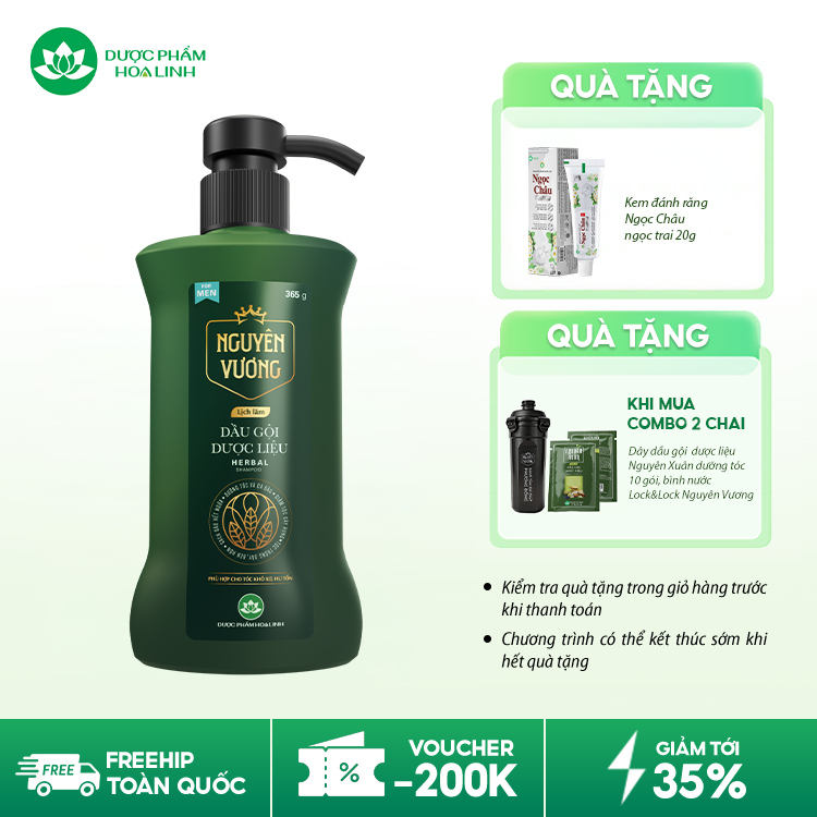 Dầu gội dược liệu Nguyên Vương lịch lãm