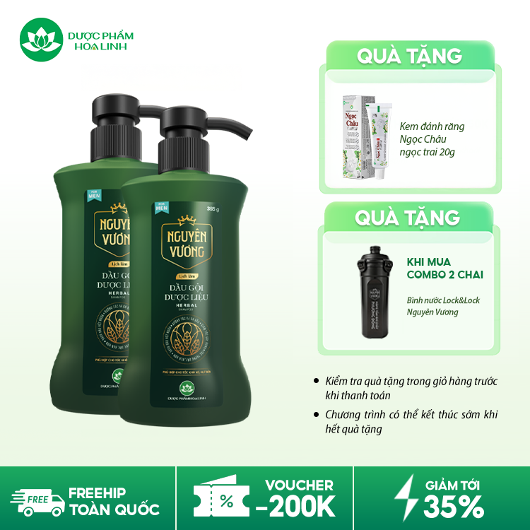 Dầu gội dược liệu Nguyên Vương lịch lãm