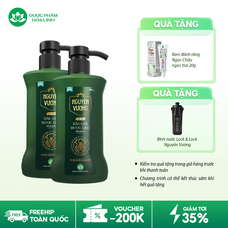 Dầu gội dược liệu Nguyên Vương lịch lãm