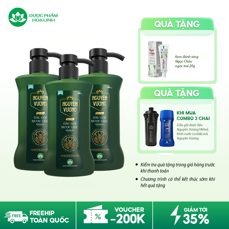 Dầu gội dược liệu Nguyên Vương lịch lãm