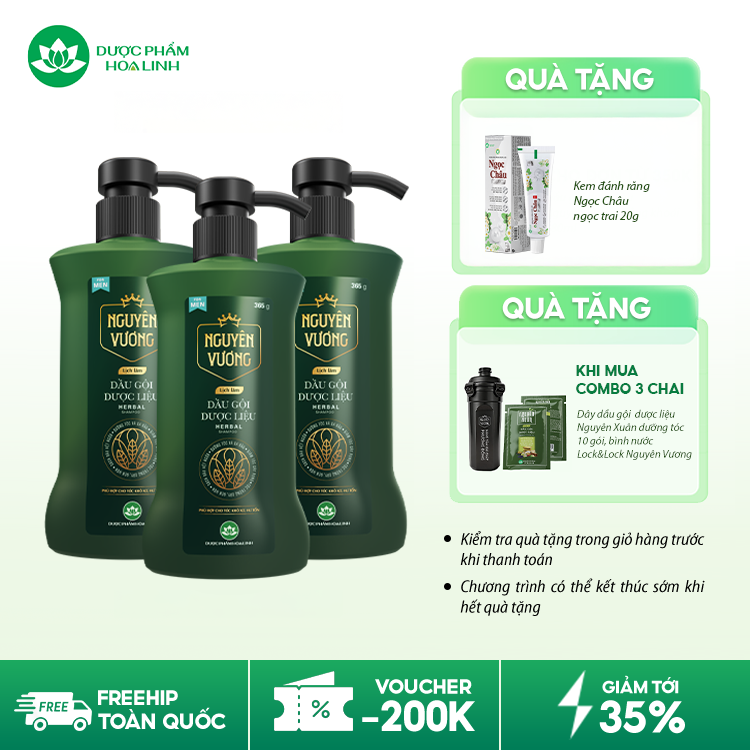 Dầu gội dược liệu Nguyên Vương lịch lãm