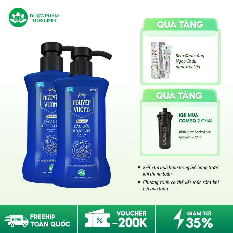 Dầu gội dược liệu Nguyên Vương Sảng khoái