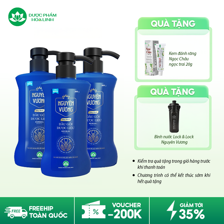 Dầu gội dược liệu Nguyên Vương Sảng khoái