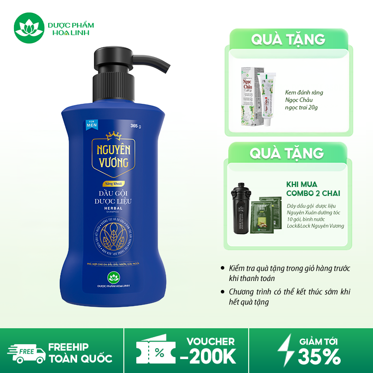 Dầu gội dược liệu Nguyên Vương Sảng khoái