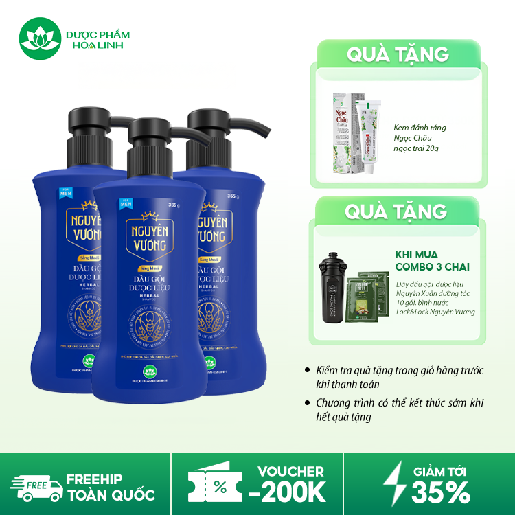Dầu gội dược liệu Nguyên Vương Sảng khoái