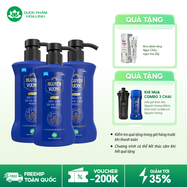 Dầu gội dược liệu Nguyên Vương Sảng khoái