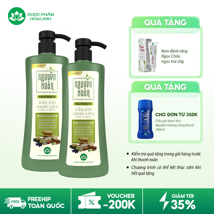 Dầu gội dược liệu Nguyên Xuân Dưỡng tóc Hương bưởi