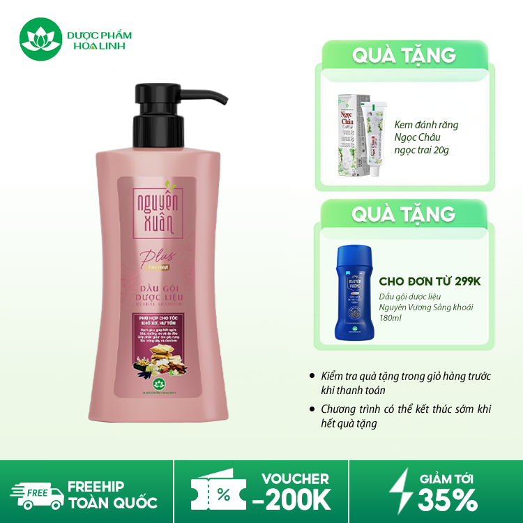 Dầu gội dược liệu Nguyên Xuân Plus siêu mượt