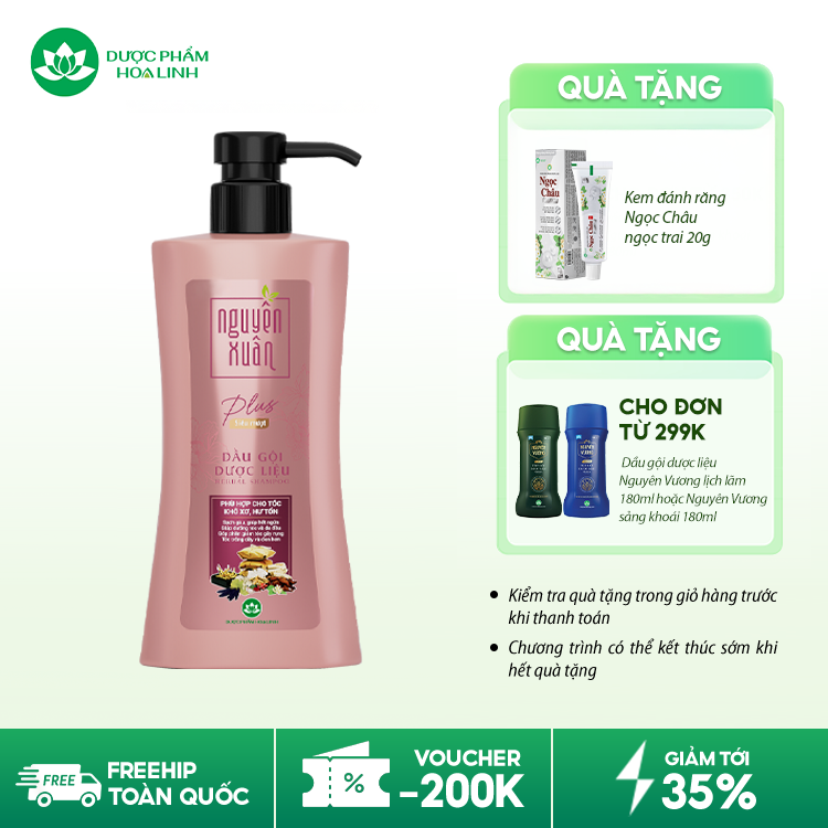 Dầu gội dược liệu Nguyên Xuân Plus siêu mượt