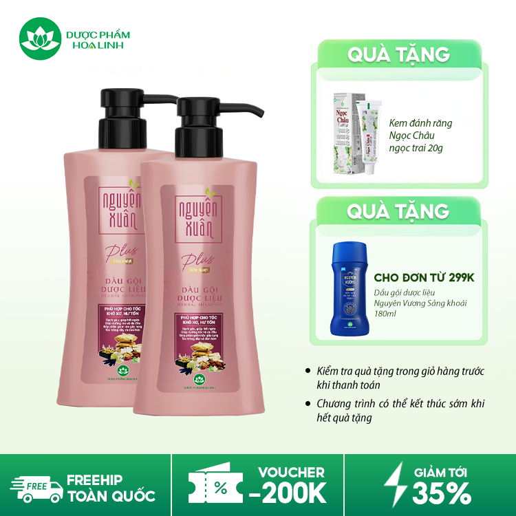 Dầu gội dược liệu Nguyên Xuân Plus siêu mượt