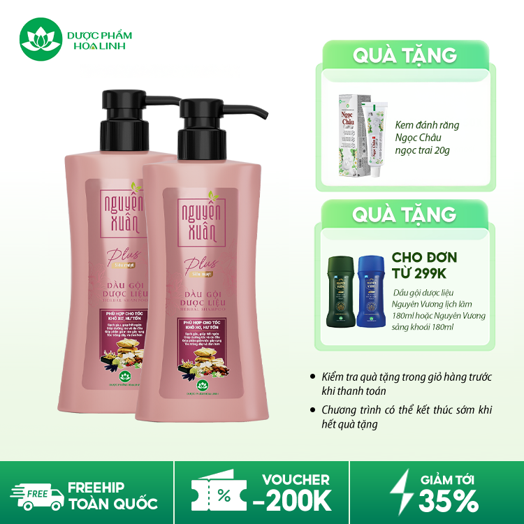Dầu gội dược liệu Nguyên Xuân Plus siêu mượt