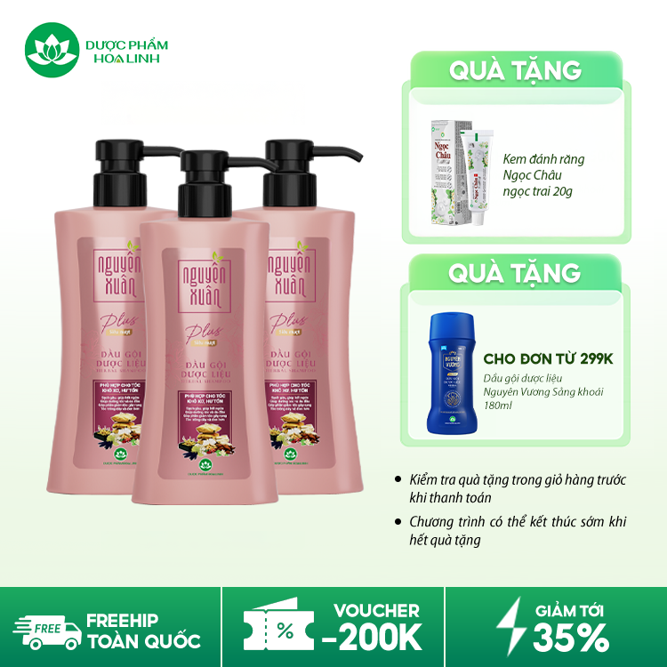 Dầu gội dược liệu Nguyên Xuân Plus siêu mượt