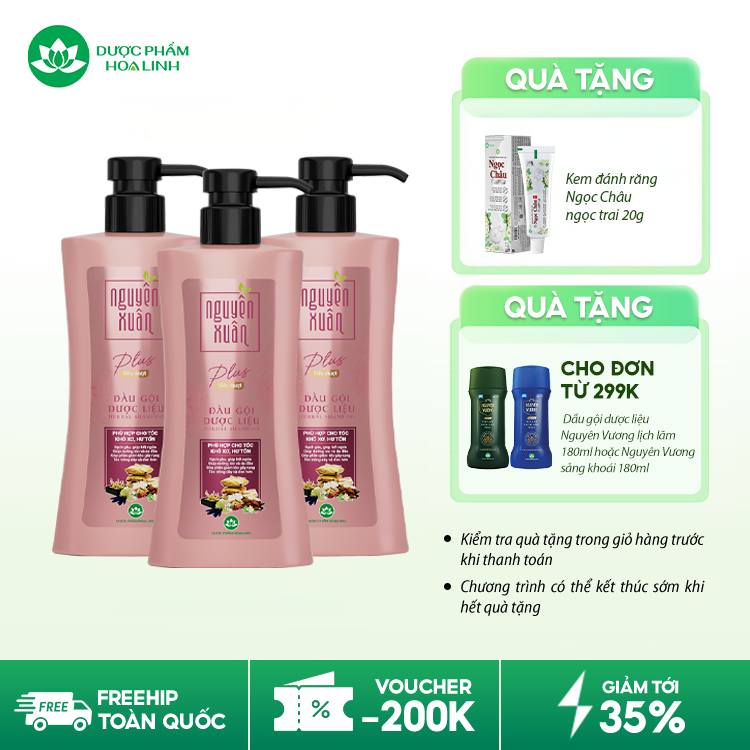 Dầu gội dược liệu Nguyên Xuân Plus siêu mượt