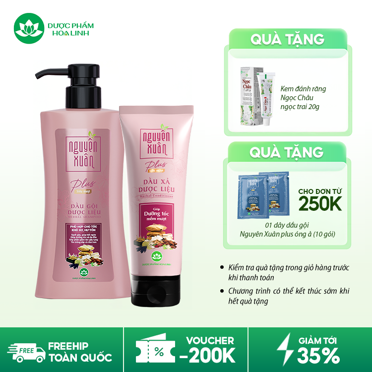 Dầu gội dược liệu Nguyên Xuân Plus siêu mượt