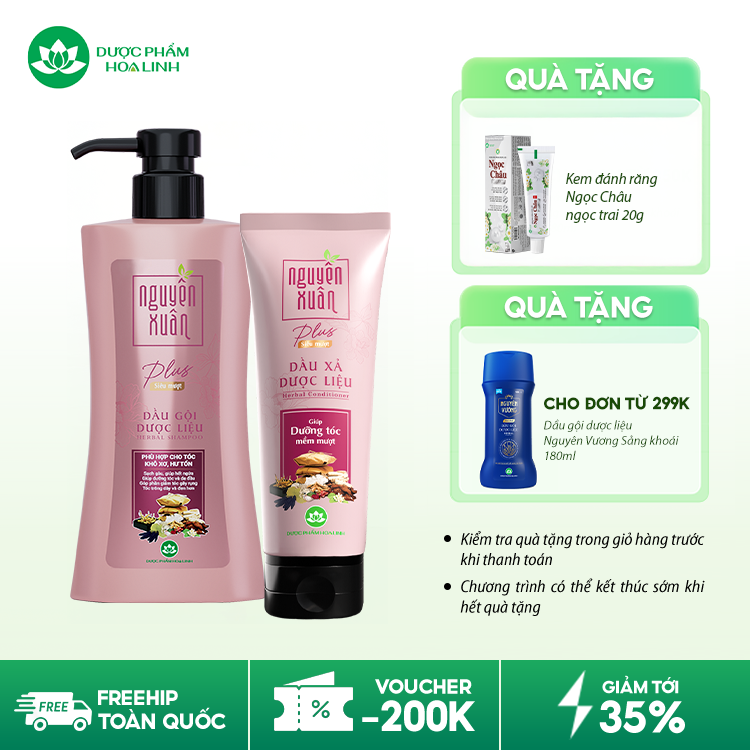 Dầu gội dược liệu Nguyên Xuân Plus siêu mượt