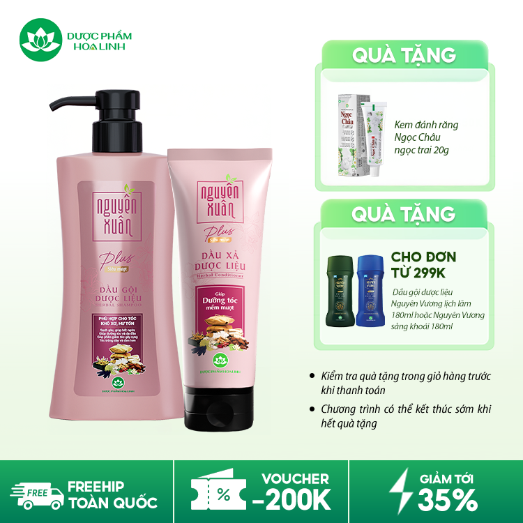 Dầu gội dược liệu Nguyên Xuân Plus siêu mượt