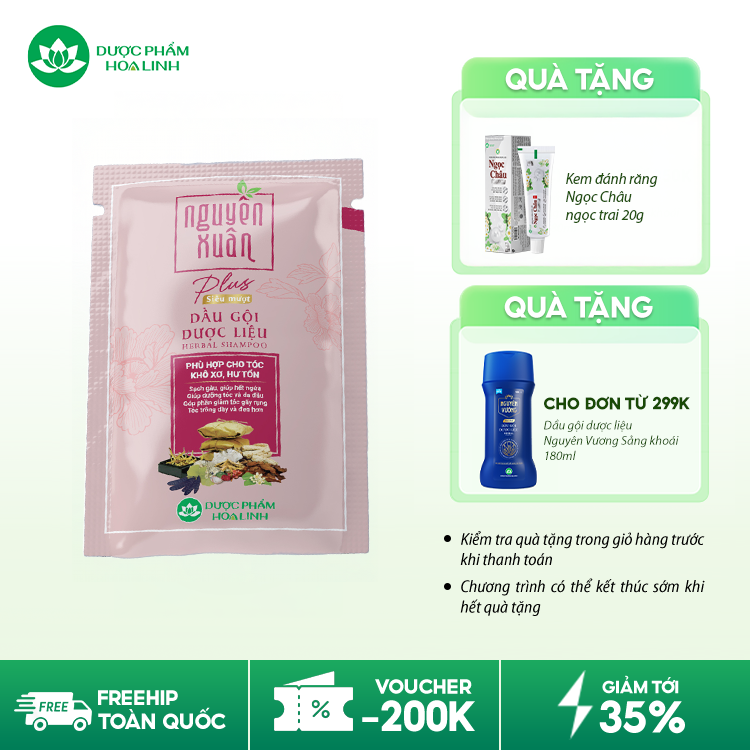 Dầu gội dược liệu Nguyên Xuân Plus siêu mượt