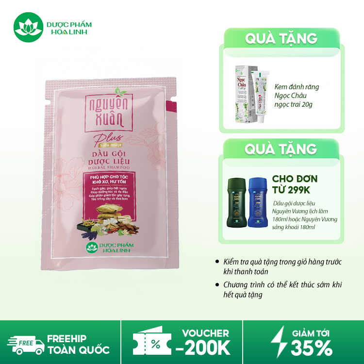 Dầu gội dược liệu Nguyên Xuân Plus siêu mượt