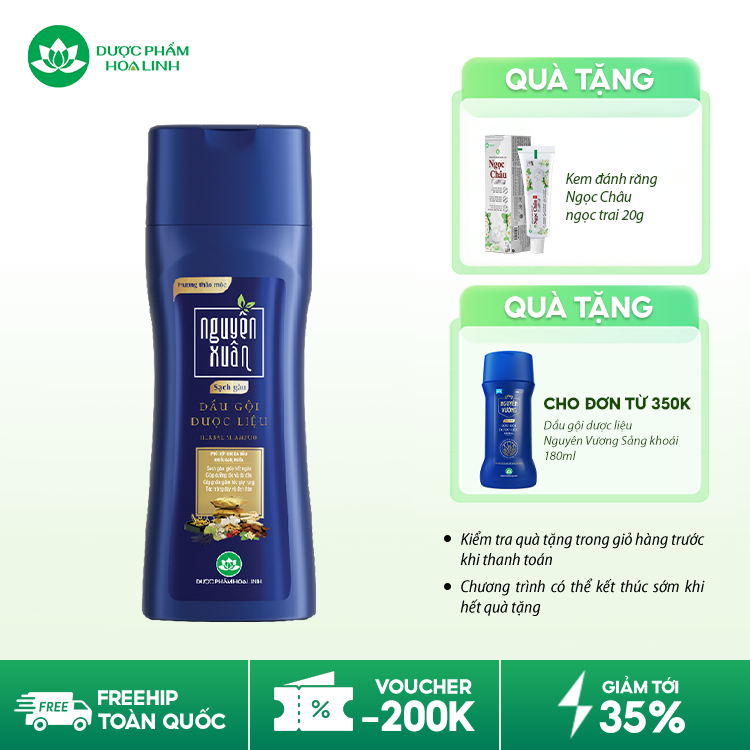 Dầu gội dược liệu Nguyên Xuân Sạch Gàu Dầu gội dược liệu Nguyên Xuân Sạch Gàu