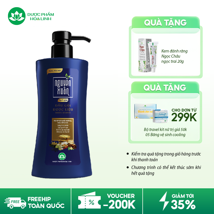 Dầu gội dược liệu Nguyên Xuân Sạch Gàu Dầu gội dược liệu Nguyên Xuân Sạch Gàu