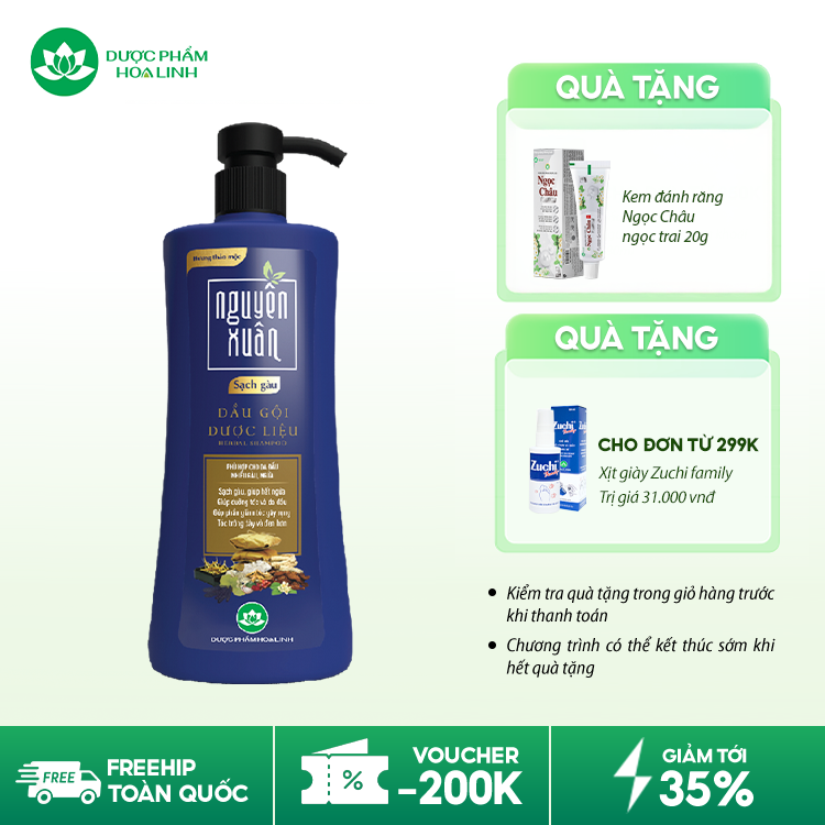Dầu gội dược liệu Nguyên Xuân Sạch Gàu