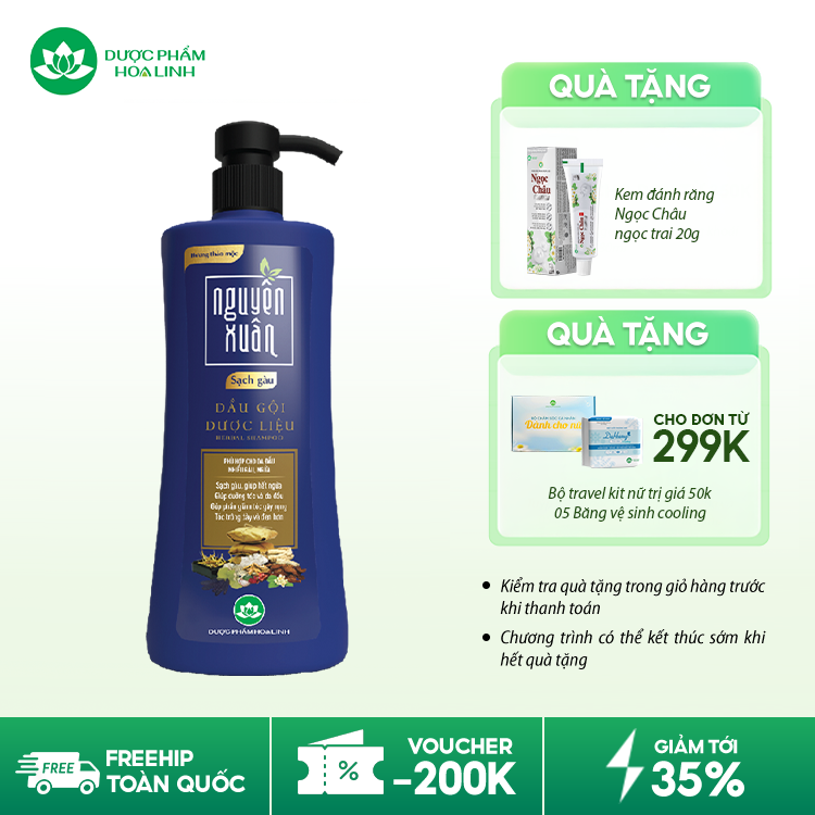 Dầu gội dược liệu Nguyên Xuân Sạch Gàu