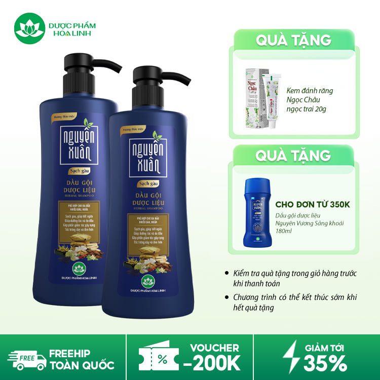 Dầu gội dược liệu Nguyên Xuân Sạch Gàu Dầu gội dược liệu Nguyên Xuân Sạch Gàu