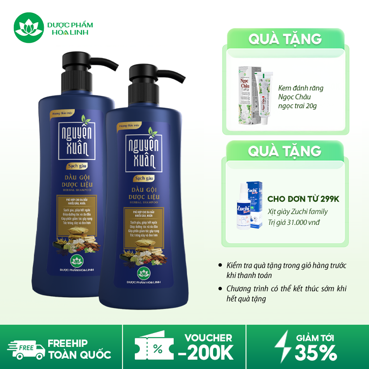 Dầu gội dược liệu Nguyên Xuân Sạch Gàu