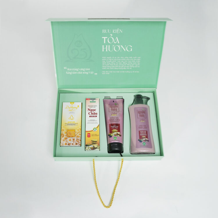 Hộp sản phẩm kỷ niệm 25 năm Hoa Linh – Tỏa hương Mềm mượt